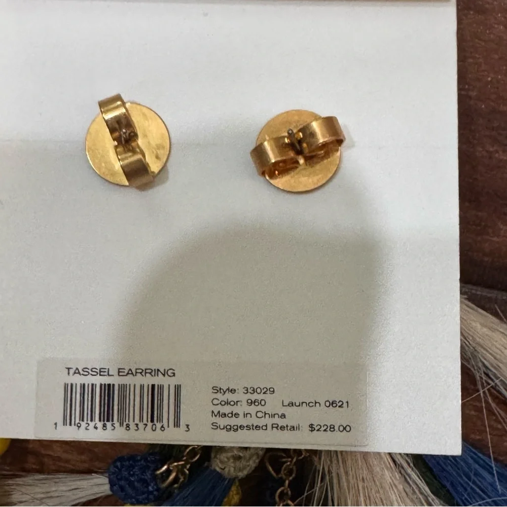 Tory Burch Multicolor Tassel Earrings